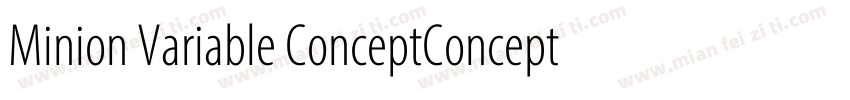 Minion Variable ConceptConcept字体转换